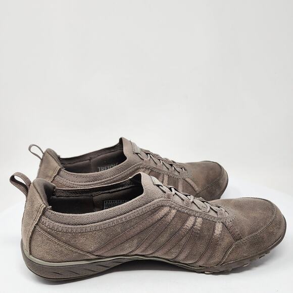 Skechers Breathe Easy Sneaker Women 9M Remember Me DKTP Brown Slip-on 100371 - Picture 8 of 10